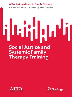 cover image of Social Justice and Systemic Family Therapy Training